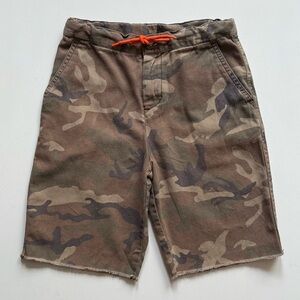 Polo Ralph Lauren Camouflage Shorts with Orange Accent - Size 7